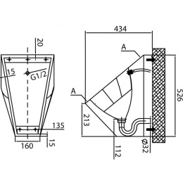 Фото Писсуар подвесной из нержавеющей стали MOEFF MF-313