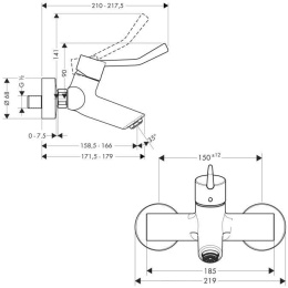 Фото Смеситель для раковины Hansgrohe Talis S2 (32037000) хром