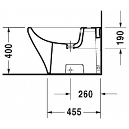 Биде напольное Duravit Durastyle 2283100000, белый