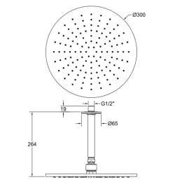Фото Верхний душ GESSI INCISO 58250#299