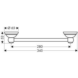 Фото Hansgrohe Axor Carlton 41430000 Поручень (хром)