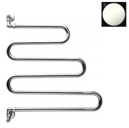 Фото Полотенцесушитель водяной Margaroli Vento 405WH, высота 64 см, ширина 60 см, белый