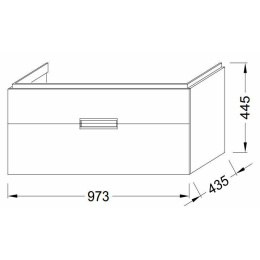 JacobDelafonReve E4801-00+EB1136-G1C Комплект раковина-столешница 100x46,5 см + тумба 100 см (97,3 х