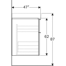 Geberit iCon 840392000 Тумба для раковины, с ящиками выдвижными