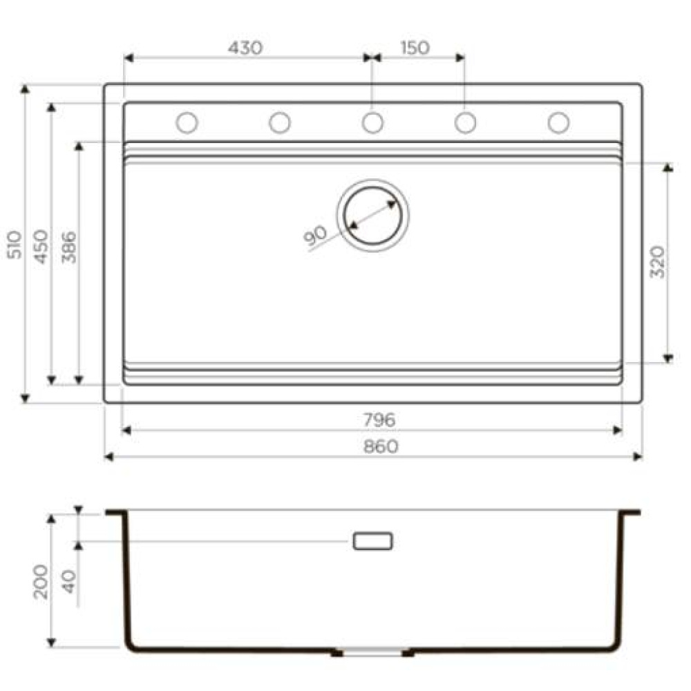 Кухонная мойка Omoikiri Kitagawa 86-LB-GR Artceramic (4993796) leningrad grey
