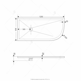 Душевой поддон RGW Stone Tray 16154129-02L асимметричный