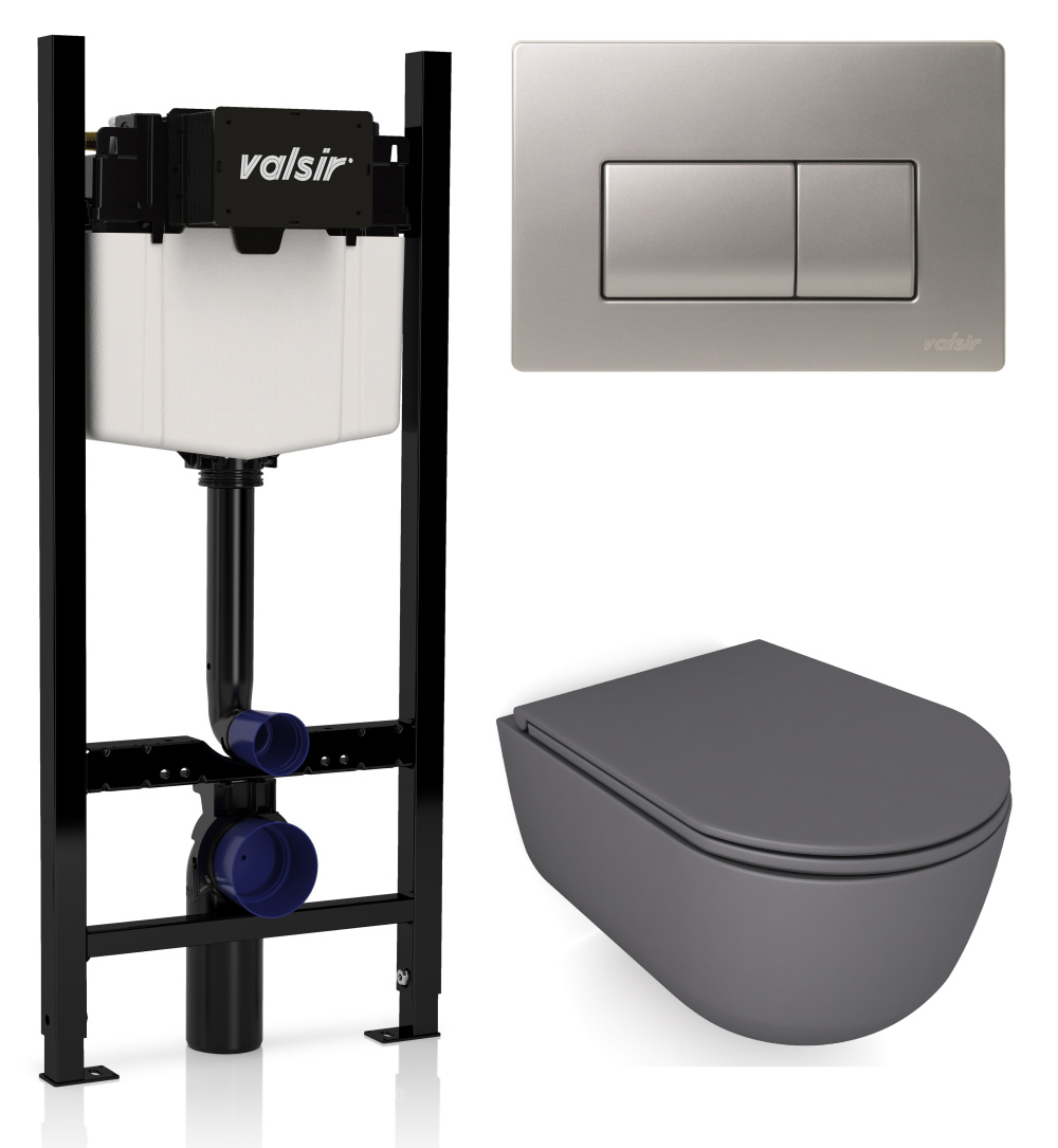 KIT VSCrM 7334GM Slim P1 Комплект инсталляции 4 в 1, WINNER S BLOCK VS0853202, унитаз DREAM 7334GM, 