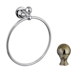 Фото Полотенцедержатель кольцо Cezares Olimp RN-02-M цвет бронза, ручки металл