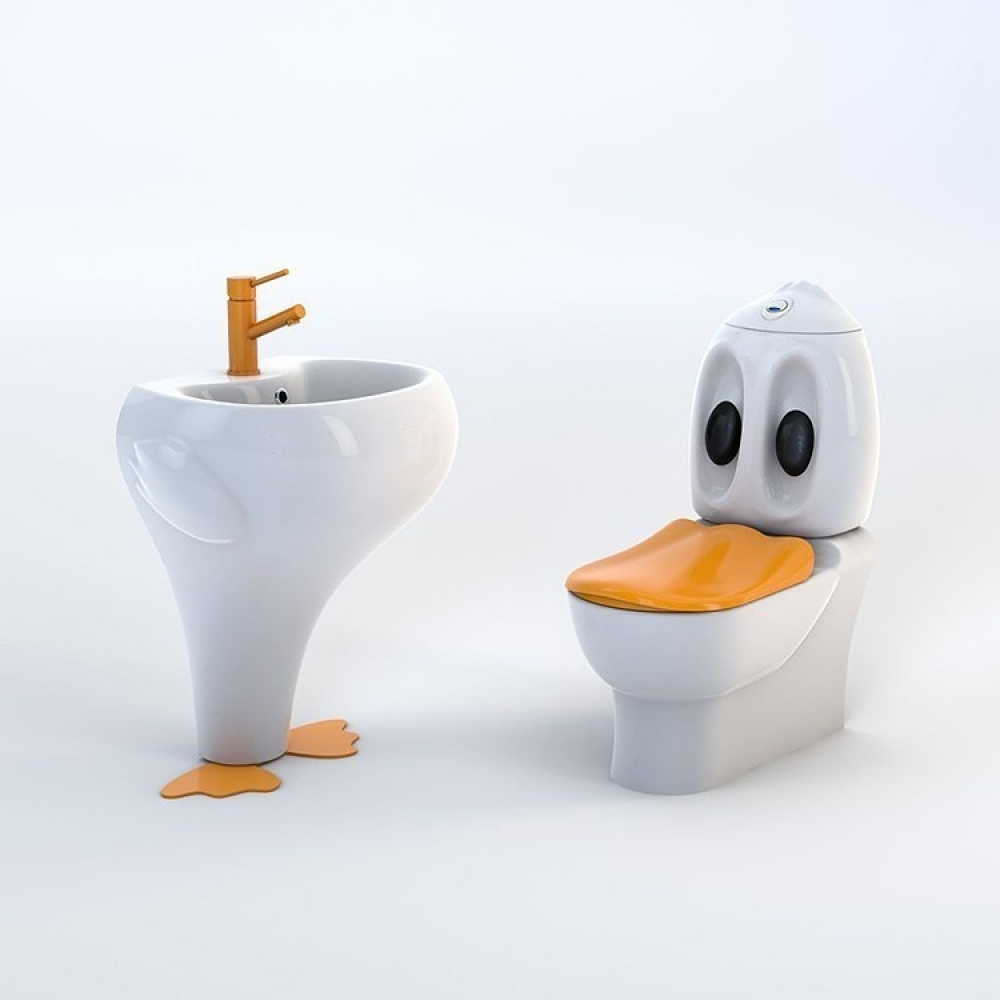 Унитаз детский утенок Creavit Ducky DC360 комплект