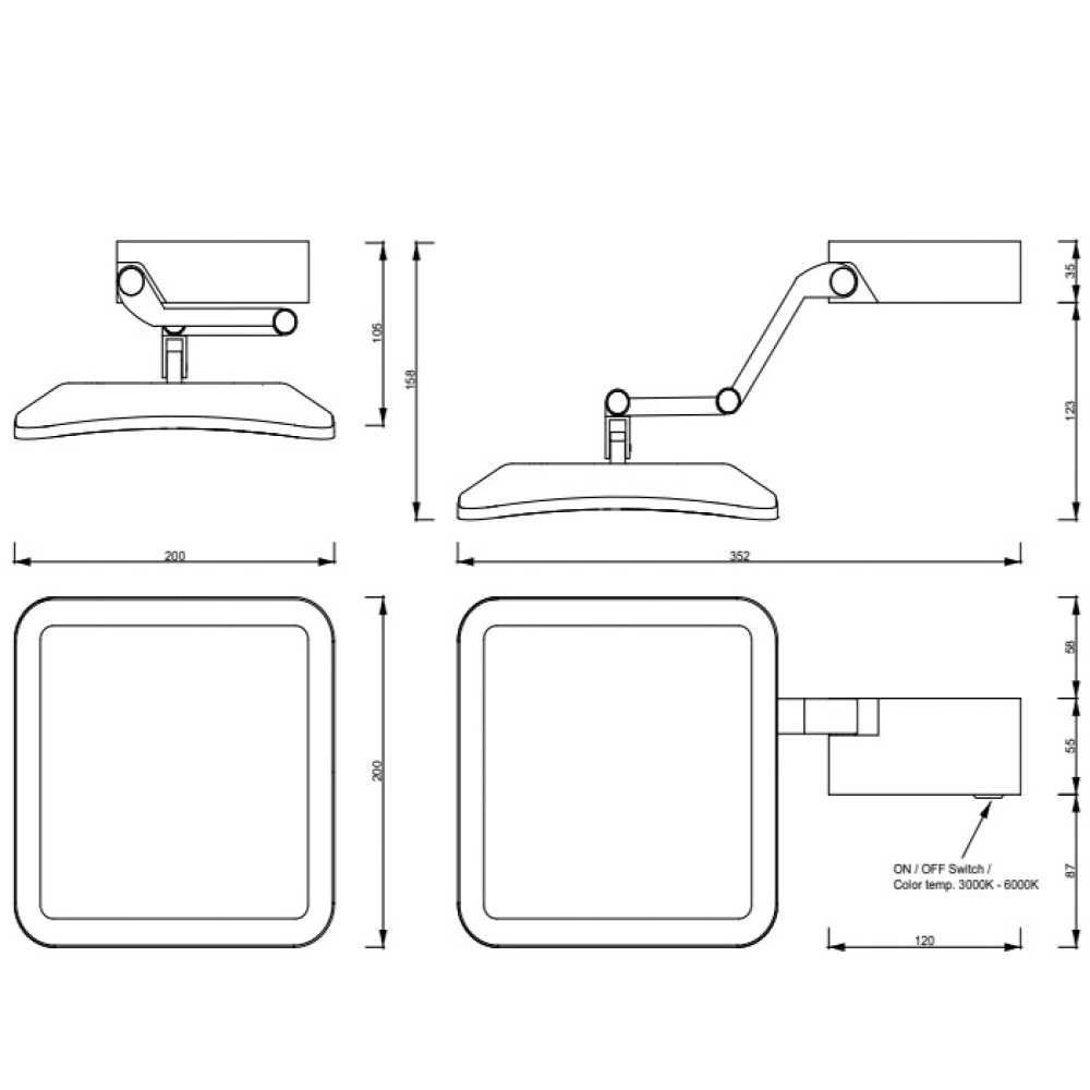 Косметическое зеркало Decor Walther Contract (0123200)с подсветкой