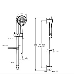 Фото Душевой гарнитур Vitra Bliss (A4574336EXP) черный