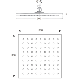 Фото Верхний душ Cisal Shower DS01630021, хром