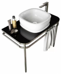 Раковина накладная 45 см ArtCeram Azuley (AZL001 03 00) черный