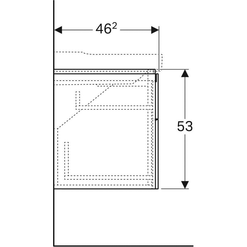Фото Geberit Xeno2 500.518.01.1 Тумба для раковины, с ящиками выдвижными