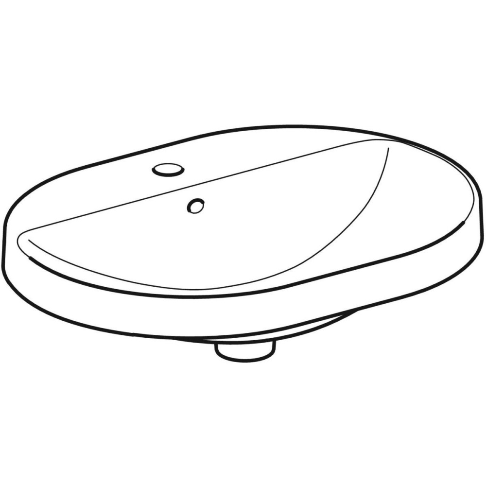 Geberit Variform 500.732.01.2 Раковина, встраиваемая сверху, накладная
