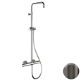 Душевая система термостатическая Remer Elegance EQ32ASSDGM, оружейная сталь PVD