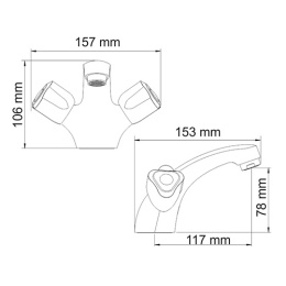 Смеситель WasserKRAFT AMPER 2903 для раковины, хром