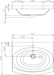 Раковина Ravak Evolution (XJE01200000), белый