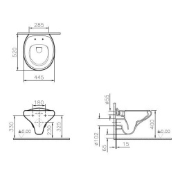 Подвесной унитаз Vitra Istanbul (4518B403-0075) белый