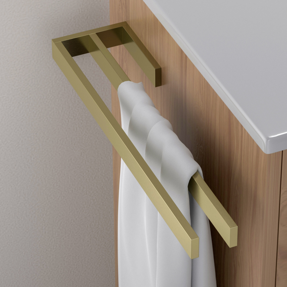 Фото Полотенцедержатель двойной Timo Petruma 15252/17 золото матовое