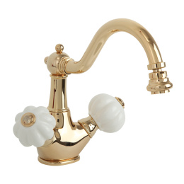 Фото Migliore Olivia 19019 Смеситель для биде, "click-clack", бел./золото