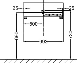 Фото Тумба под раковину Jacob Delafon Terrace 100 см, EB1187-G1C, подвесная, цвет - белый лак