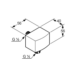 Фото Подключение для душевого шланга Kludi JOOP! (5554105-00)