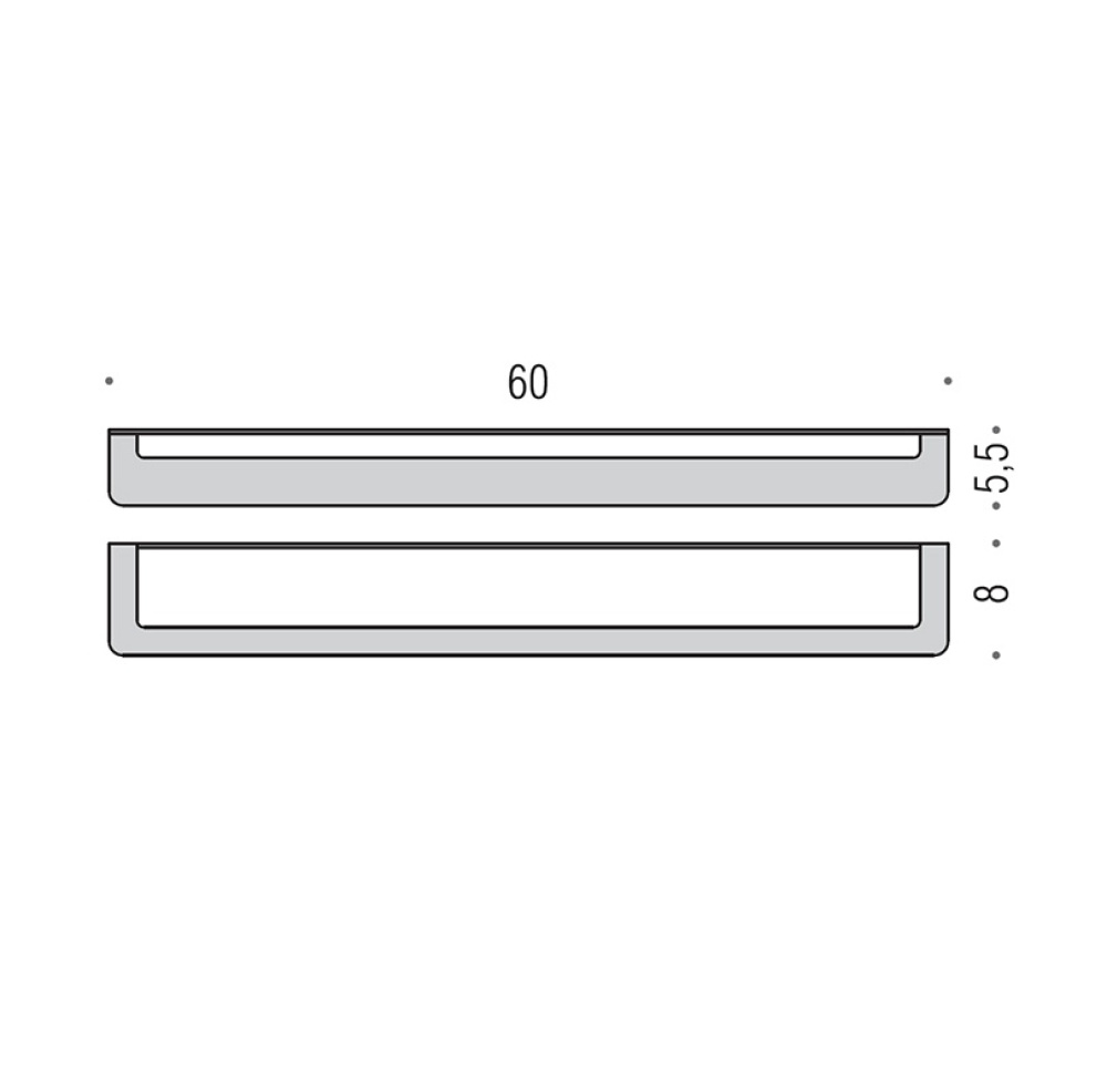 Фото Полотенцедержатель 60 см Colombo Over B7011.SS сатин