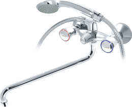 Фото Смеситель для ванны/раковины Бета S-образный излив 400мм Варион 101817