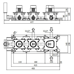 Фото Встраиваемая часть, термостат Paffoni MODULAR BOX (MDBOX000) нейтральный