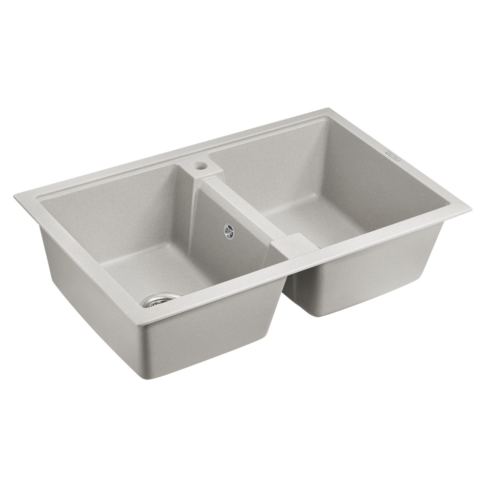Мойка для кухни Paulmark Tandem (PM238150-GR) серый