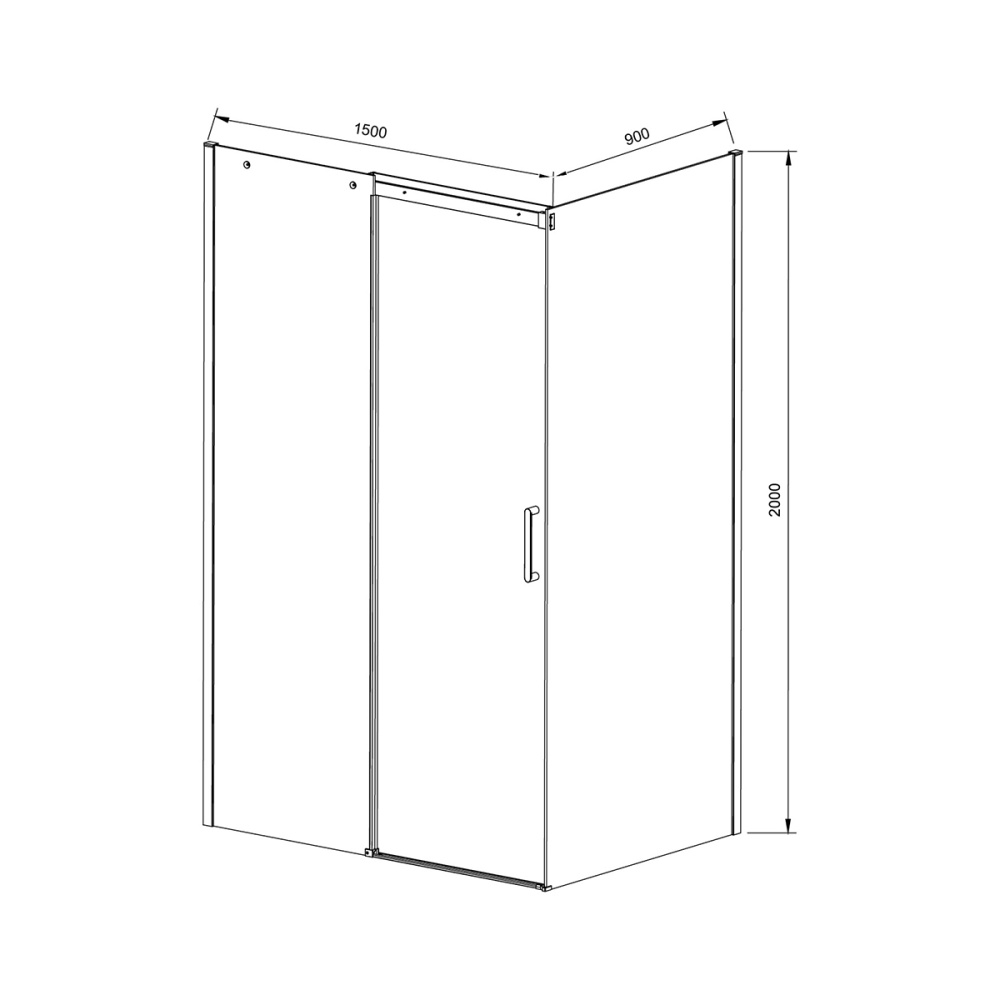 Фото Душевой уголок Vincea Dice (VSR-4D9015CL) хром