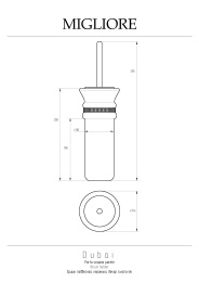 Фото Migliore DUBAI 28534 Ершик настенный, керамика белая swarovski декор платина хром