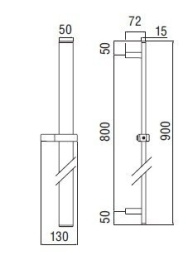 NOBILI AD140/38RCR Штанга для душа (хром)