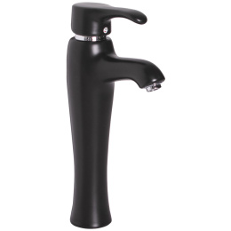 Фото MELANA Смеситель д/ум MLN-F-001CBK-M керамический, однорычажный, черный матовый, высокий