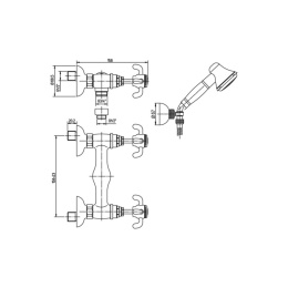Фото Смеситель для душа Paini Ornellaia 87CR509 хром
