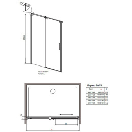 Душевое ограждение Radaway Espera DWJ 120 Профиль хром стекло прозрачное L 380112-01L