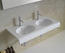 Фото Раковина двойная Globo Bowl+ (BP110.BI) белый