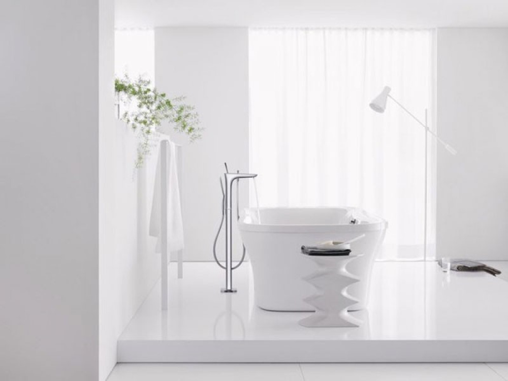 Смеситель для ванны Hansgrohe PuraVida (15473400) хром, белый