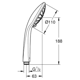 Grohe Euphoria 27239000 Душ ручной, 3 вида струи