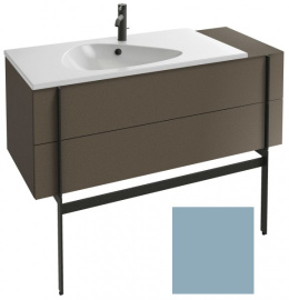 Тумба под раковину Jacob Delafon Nouvelle Vague 120 см, EB3033-S50, 2 ящика, с выступом, цвет - аква