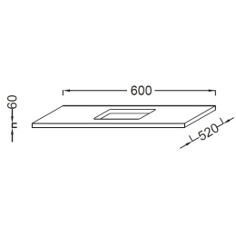 Столешница Jacob Delafon Parallel EB53-0600