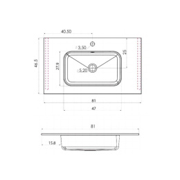 Раковина из искусственного камня Vincea (VCB-2N800W) белый