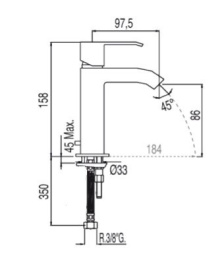 Фото Tres Cuadro Exclusive 40610303 Смеситель для раковины