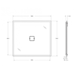Зеркало CEZARES TIFFANY 45046 Bianco Opaco