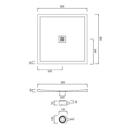 Cielo Quaranta PD48080 Душевой керамический поддон