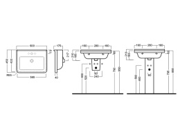 Раковина подвесная Hatria Erika Pro (YXBH01) белый