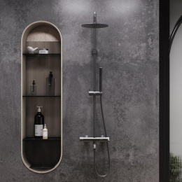 Душевая система с термостатом Damixa Scandinavian Pure (936740300) черный