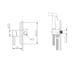 Фото Набор для гигиенического душа BelBagno ETNA-SET-HGN-IN