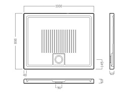 Душевой поддон Hatria Lif.St (YXE701) белый
